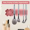 Vielseitiger Silikon-Make-up-Pinselhalter zur Wandmontage, Wiederverwendbarer Saugnapf-Organizer für Pinsel, 3-in-1-Ständer zum Reinigen