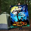 1pc, Jack Skellington Blanket All Seasons Use, Living Room, Travel, Camping, Car Blankets