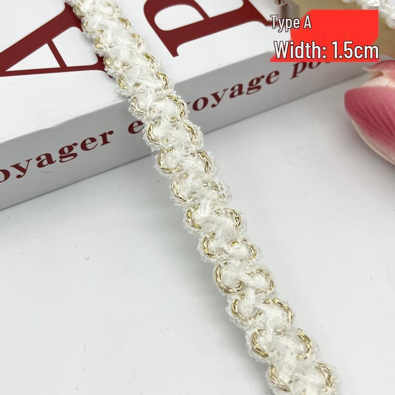 Handmade Gold & Silver Thread Lace: Song Brocade National Style for DIY Clothing, Cuffs, Curtains, and Cushion Decoration.