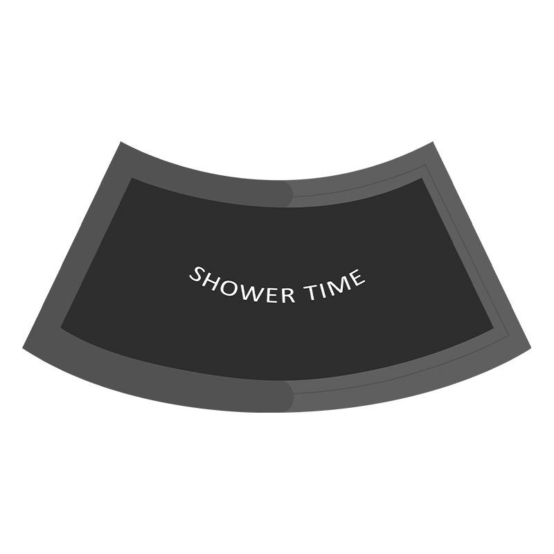 Curved Fan-shaped Bathroom Floor Mat Shower Room Carpet Diatom Mud Strong Absorbent Mat Bathroom Door Anti-slip Foot Mat