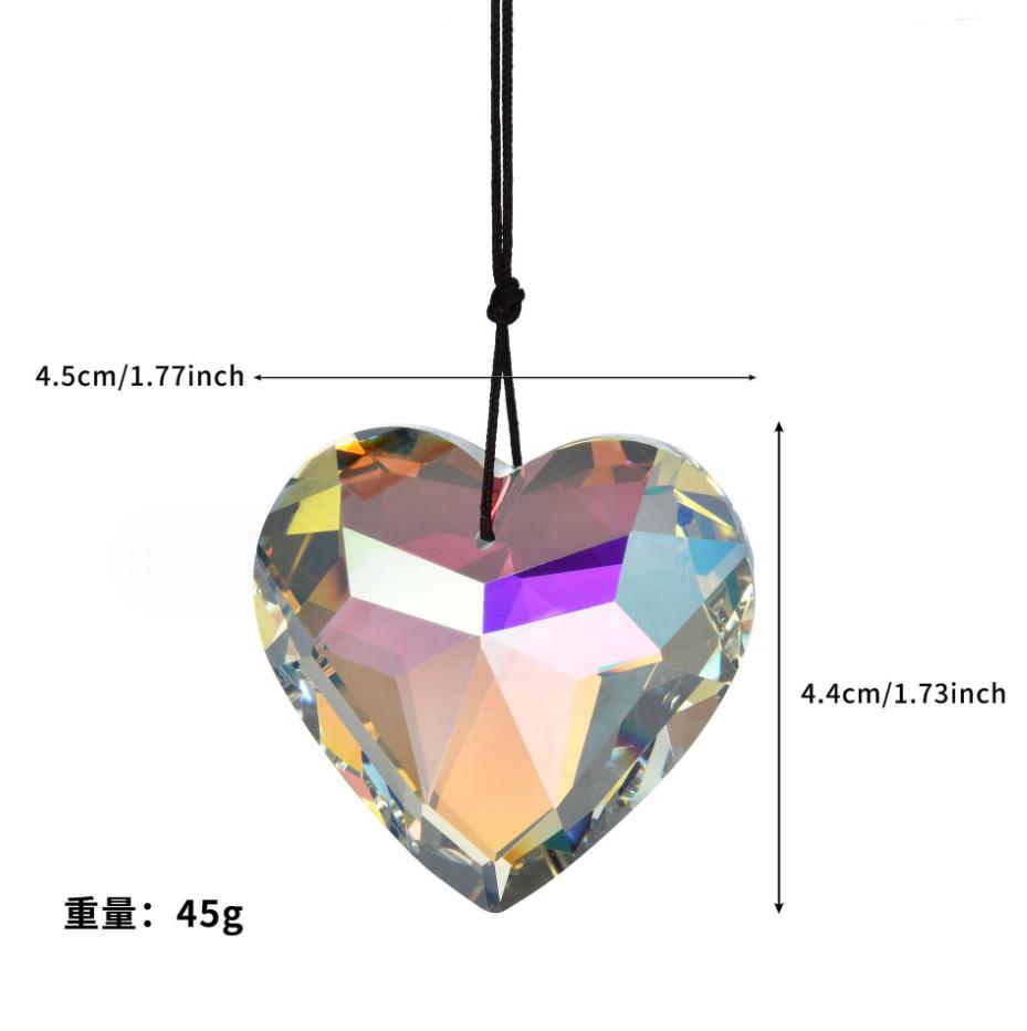

Подвеска в виде хрустального ветряного колокольчика в форме сердца с подвесками, ловцы солнца, радуга для окон, украшения для дома и сада, подарки
