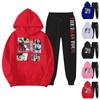 Men Women Hoodie Sweatshirt And Jogger Pants Set Pullover Long Sleeve Casual Tracksuit With Graphic Print And Drawstring Waist