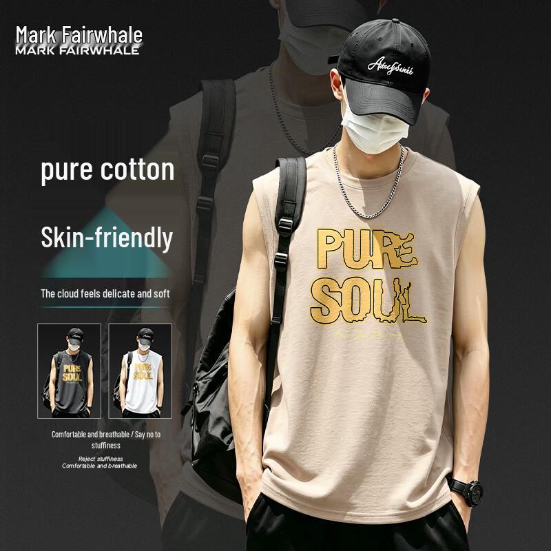 Mark Fairwhale Men's Pure Cotton Sleeveless T-Shirt