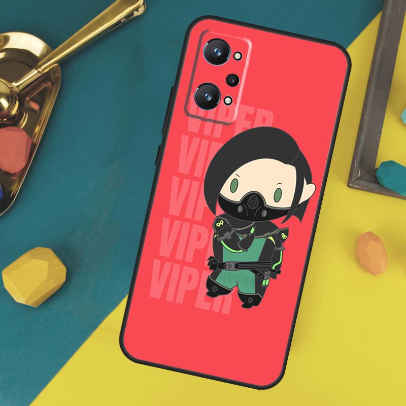 Cute Cartoon Chibi Valorant Case For Realme GT 7 Pro GT 6 6T 5 C61 C67 C55 C53 C51 C21Y C25S C75 10 11 12 13 14 Pro Plus