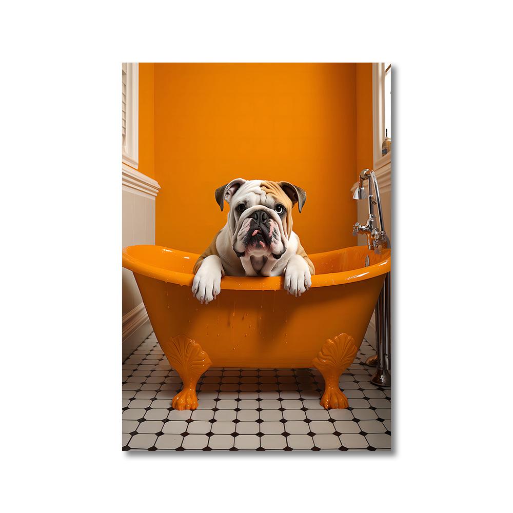 Funny Animals Toilet Canvas Painting Prints Gorilla Elephant Cat Dog Wall Art Poster Picture for Bathroom Room Home Decoration
