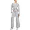 Nike Sportswear Ribbed Pullover Fashion Short Sleeve T-Shirt Women Tops Dark-Gray Mixed-Color HV8728063