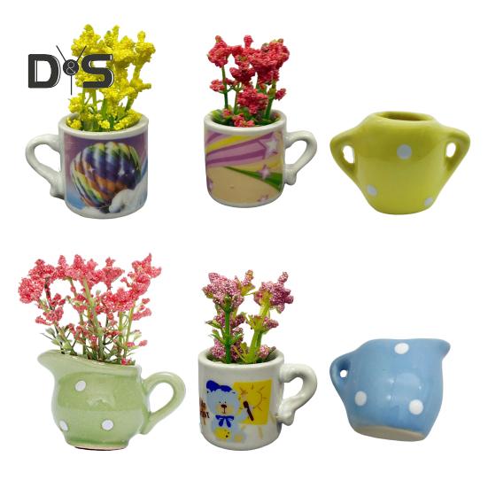 

6/8 шт. Мини керамическая ваза магнит на холодильник домашний офис кухонный шкафчик холодильник 3D миниатюрная ваза для цветов магнитное украшение орнамент 6pcs