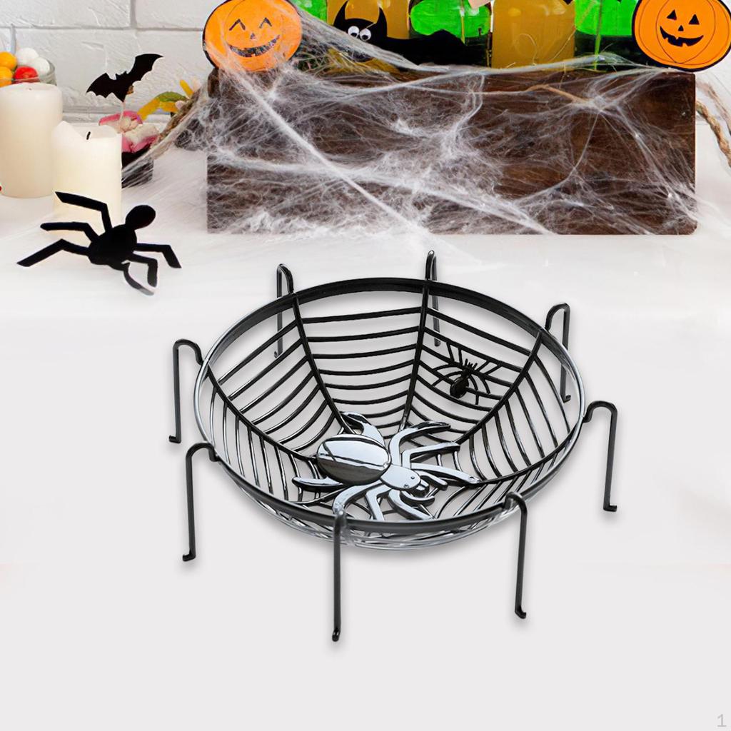 Miska se sladkostmi Halloween Pavučinový košík Pamlsky Servírovací tác Dekorativní talíř