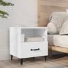 Bedside Table - Maison Exclusive - White - 1 Drawer &; 1 Shelf - Engineered Wood