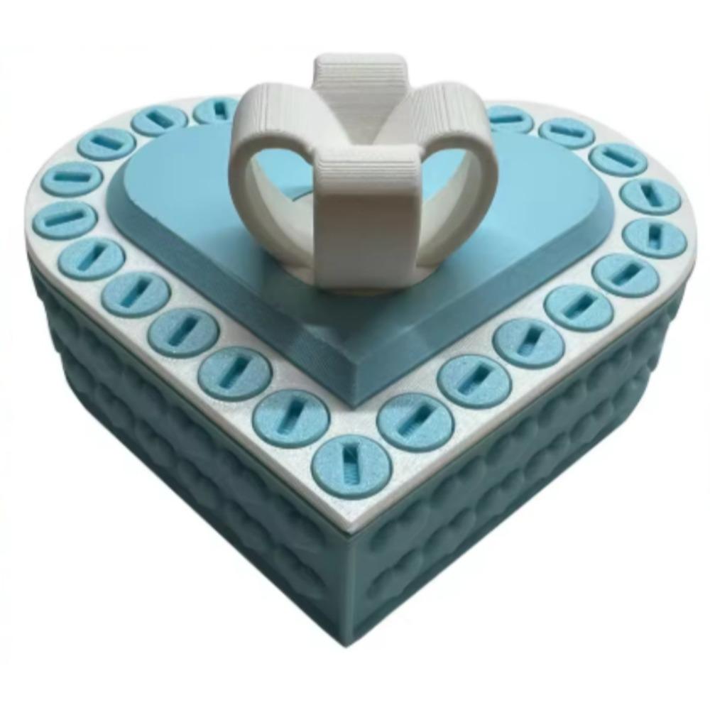 

Unique Heart Shaped Annoying Gift Box Funny 8 cm 3 D Printed Box Detachable with Screws Prank Screw Box Wedding Gift