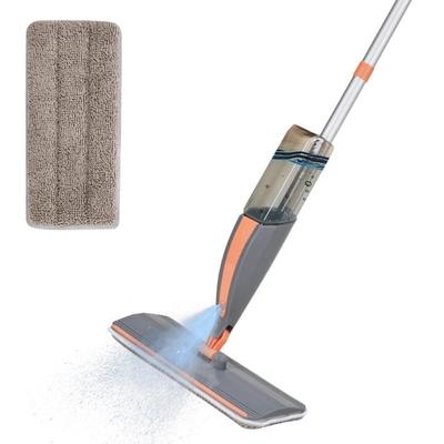 VECELO Manual Spray 32cm Wide X 11cm Deep X 127cm Spray Cleaning Tool for and Dust No Hand Dry Gentle On Gray Mop, Mop, High, Lightweight, Type,