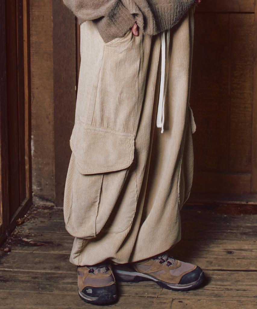 XTONZ Xp313 Chestnut Balloon Corduroy Pants (Beige)