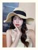 Straw Hat Female Korean Spring and Summer Seaside Beach Vacation Eaves Foldable Sun Protection Bucket Hat Bow