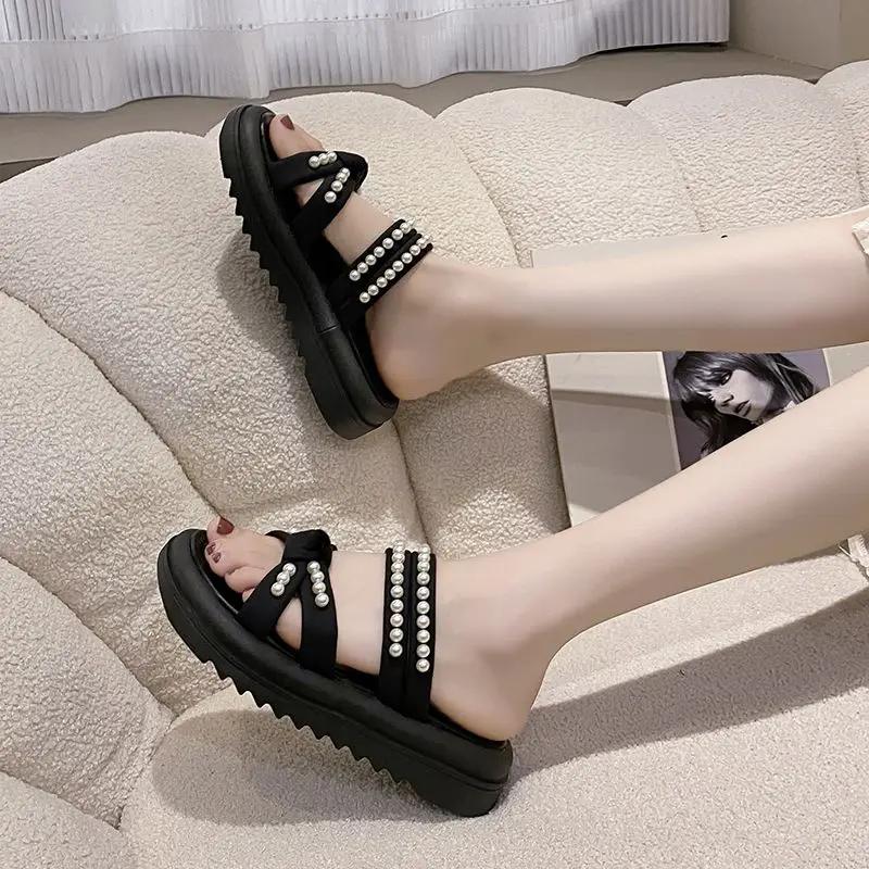 Fashion Sandals for Women Outdoor Platform Woman Shoes 2025 Luxury Pvc Summer Shoe Designer Daily Anti Slip Hot Comfortable Vip Footwear