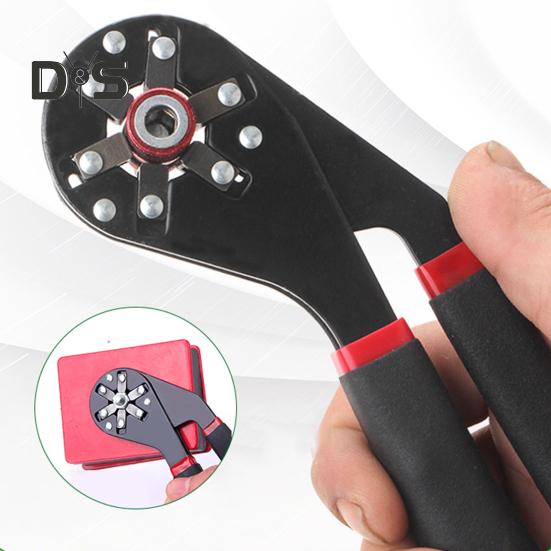6/8-Inch Adjustable Wrench with Non-slip Ergonomic Handle Heavy Duty High Carbon Steel Multi-functional Repair Monkey Wrench Hexagonal Spanner Tools