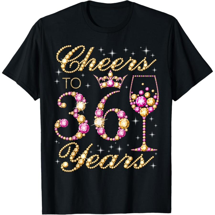 

Ура 36 годам Футболка для вечеринки в честь 36-летия Женская Принцесса Королева XXXXXL чёрный