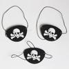 12Pcs/pack Pirate Eye Patches Black Felt One Eye Skull Captain Eye Patches for Halloween Christmas Pirate Theme Party