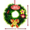 Christmas Designer  Wreath 4.5inch Diameter- (Green Pine, 4Pcs)