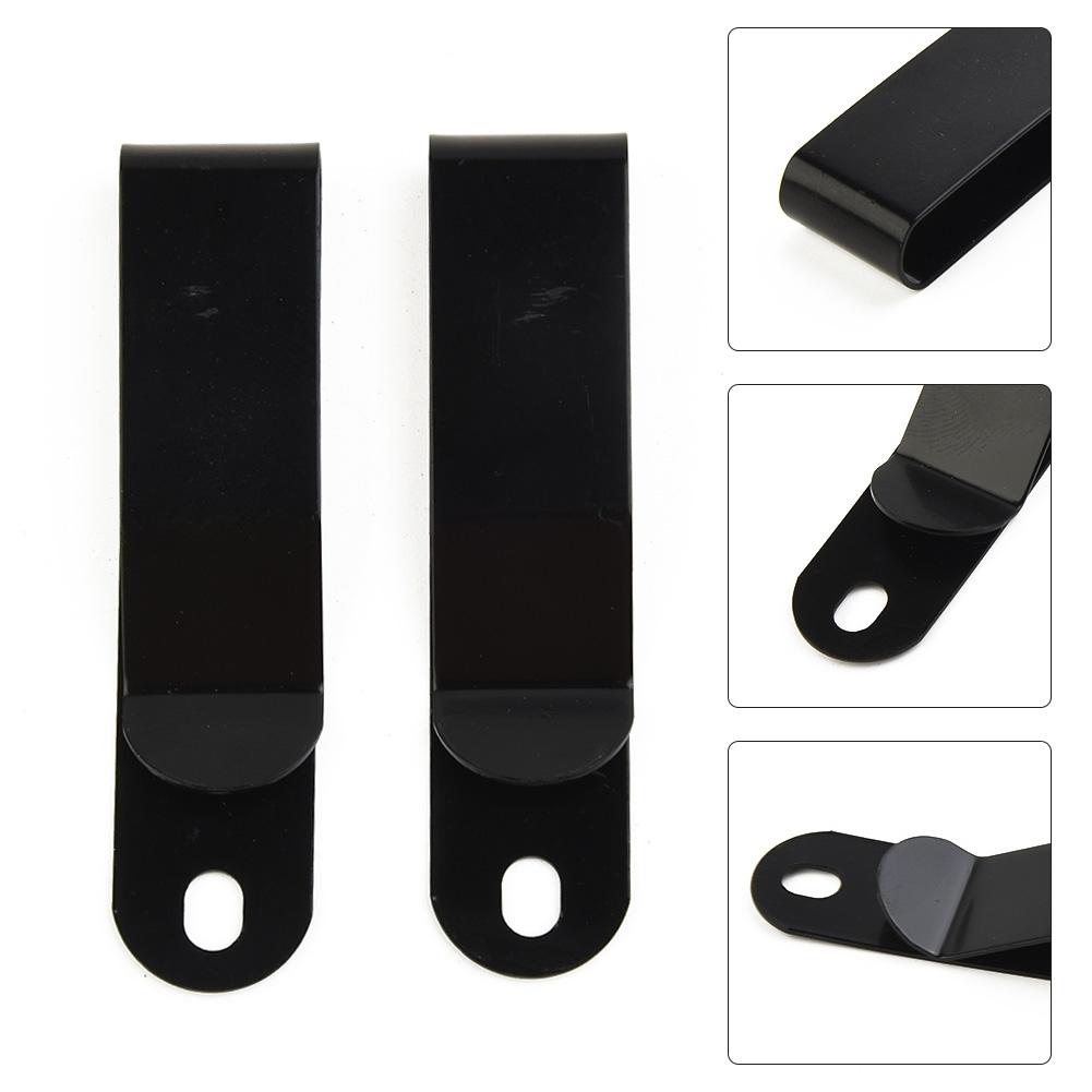 Steel Belt Clip 62.5*15mm Electroplating Matte Black
