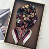 Scarf Silk Imitation  Women Square Scarves Floral Print Neckerchief Bandana Lady Shawl Scarves Wrap Head Hair Band Ties