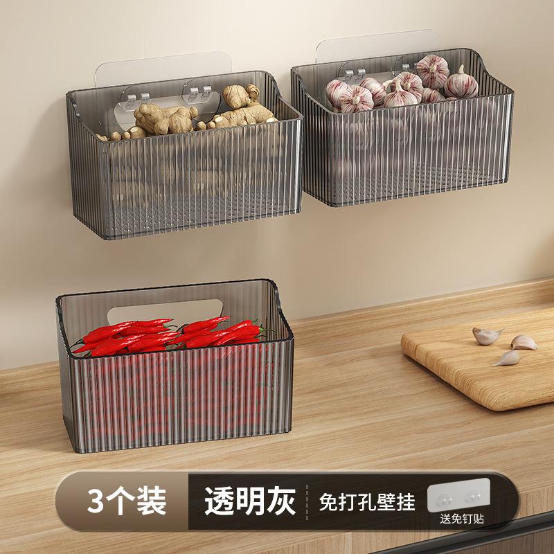 Kuchenny koszyk do przechowywania imbiru i czosnku, wiszący koszyk, imbir czosnek czosnek wiszący koszyk ścienny, pudełko do przechowywania, kuchenny koszyk do przechowywania