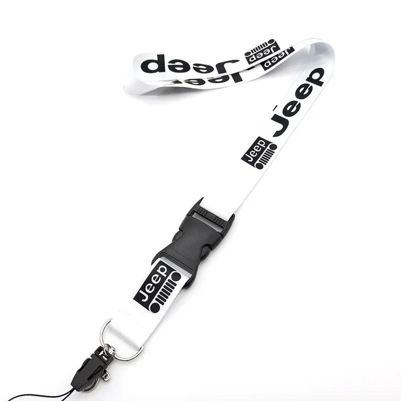 New Lanyard Neck Strap Id Card Holders Accessories For Jeep Grand Cherokee Wrangler JK Gladiator Compass Renegade Patriot AJR1