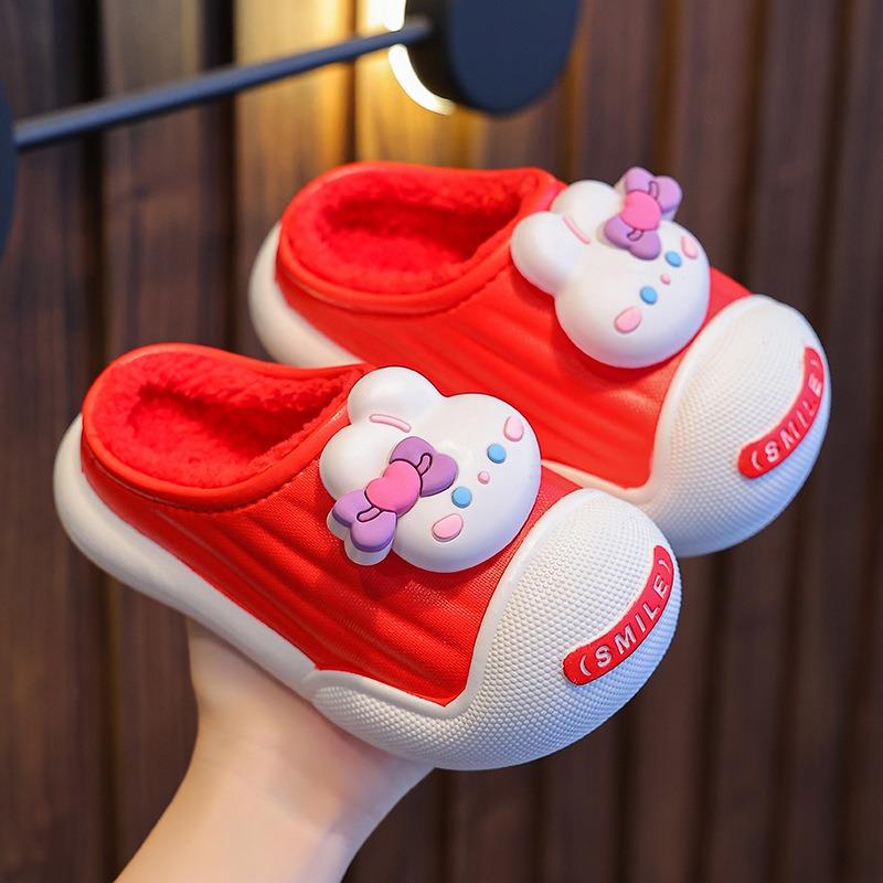 Children's Cotton Slippers   Winter Indoor Bottom Plush
