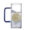 Glass Drink Tumbler Set with Yellow Handle