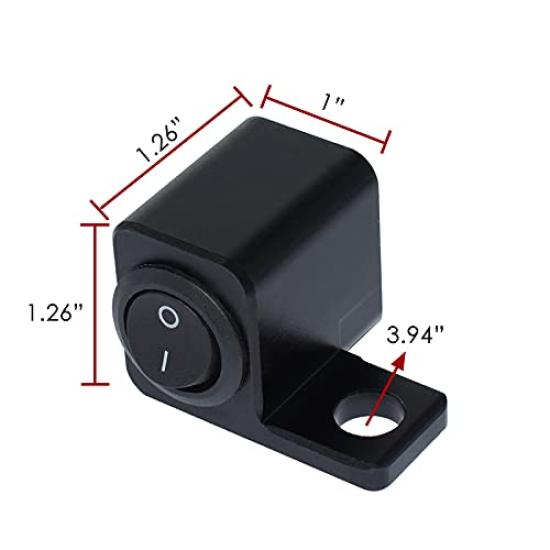 CNC Motorcycle Handlebar Switch for ATV 12V Light Overload Protection Bikes, ON/OFF Headlight/Fog Switch, Waterproof,