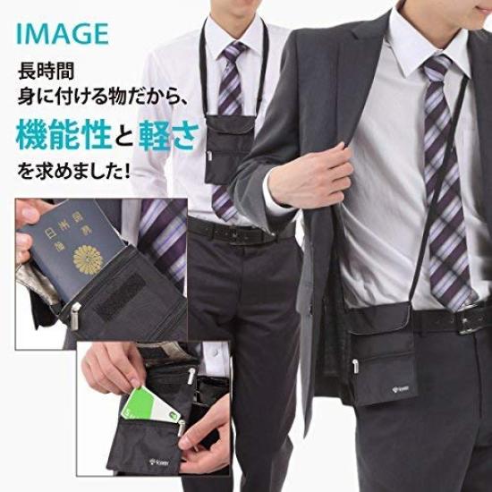 Foppery Passport Neck Pouch with Electromagnetic Wave Passport Security Pouch Case, Anti-Skimming, Ultra-Lightweight Blocking, Anti-Theft, Holder,