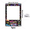 80s Music Festival Party Photo Frame Props Hip Disco Rock Recorder Shooting Background  Birthday Decorations Supplies Banner
