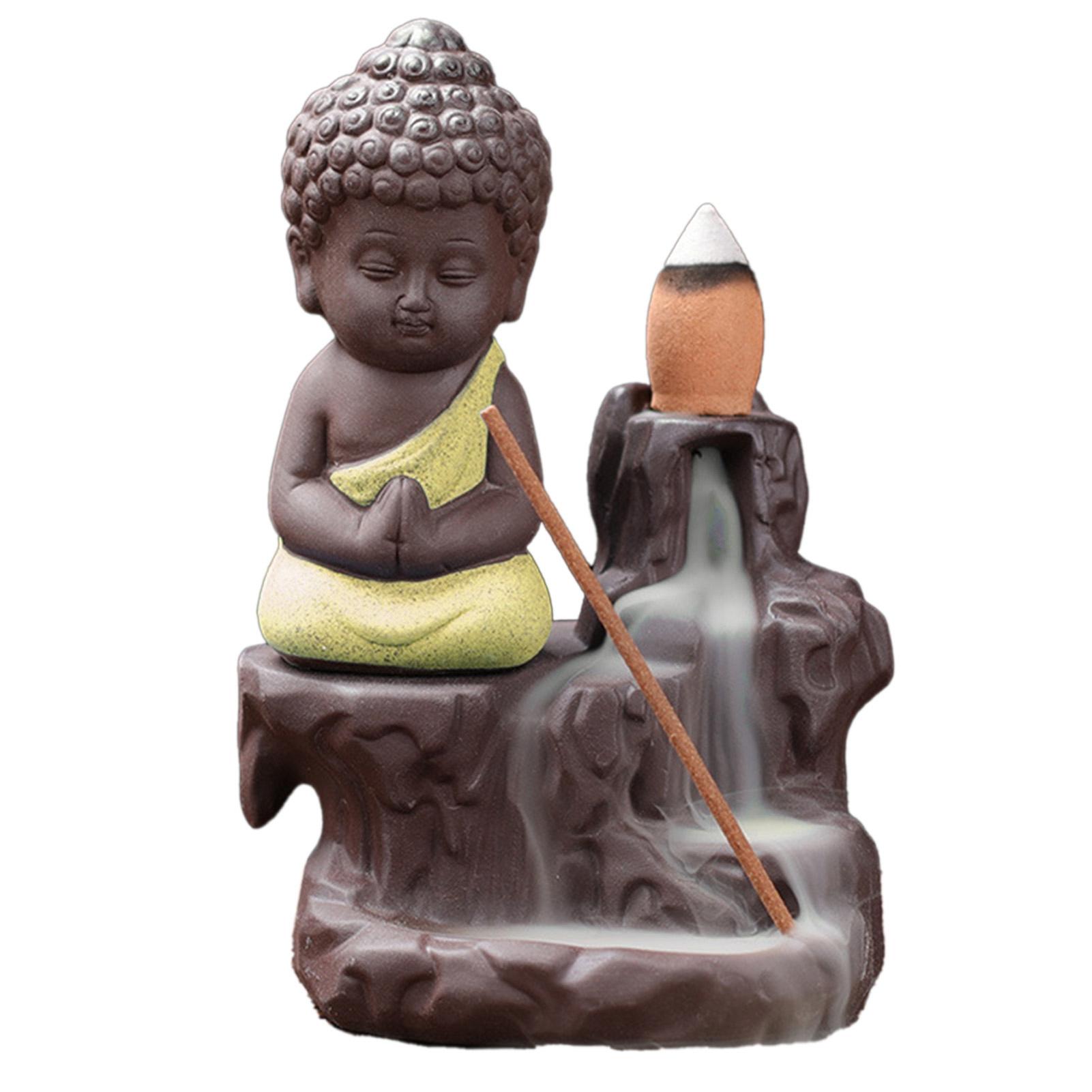 

Курильница Monk Backflow для благовоний Relax Comfortable Purple Sand Waterfall с 30 благовониями светло-желтого