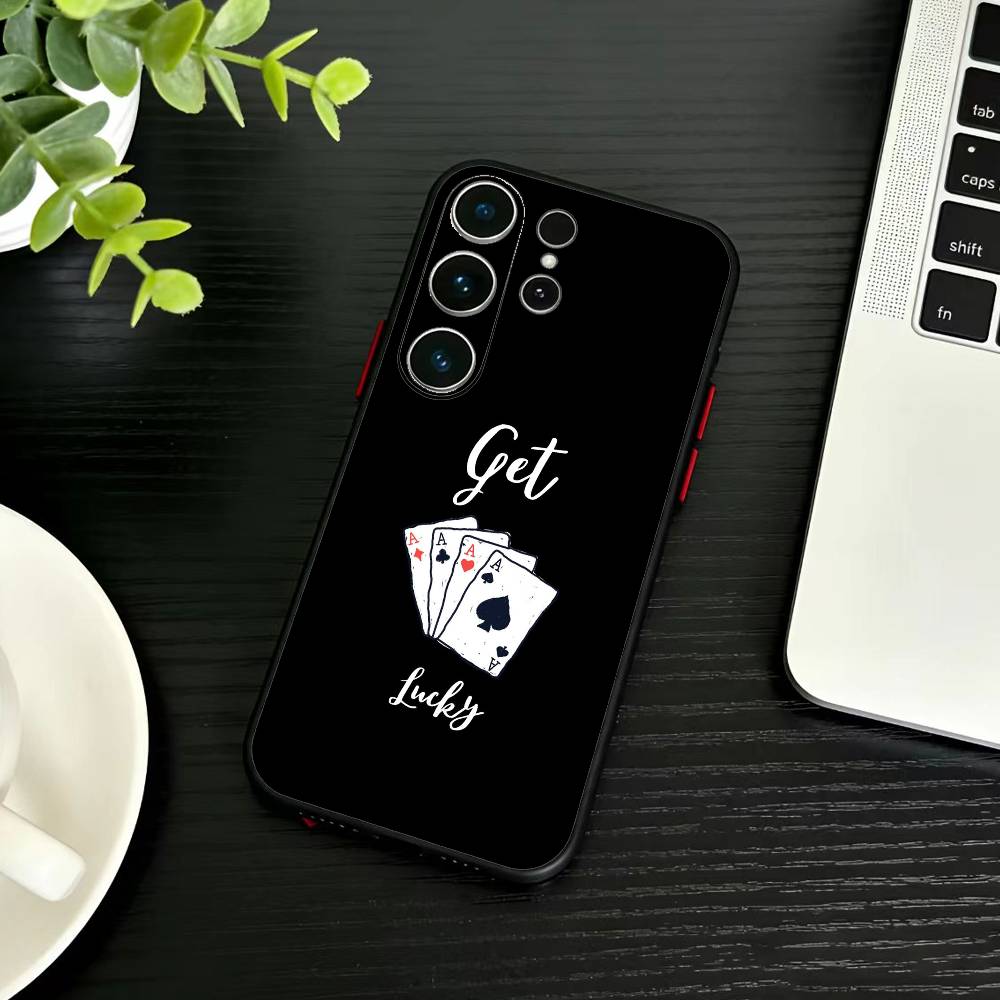 P-poker  Phone Case For Samsung S26,S25,S24,S23,S22,S21,S20,Ultra,Plus,FE Black Soft Cover