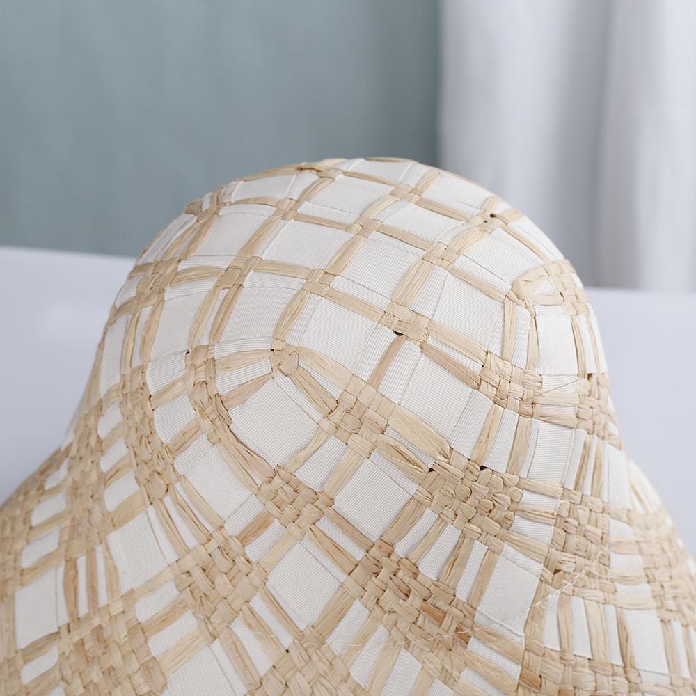 2022 Womens Lafite Straw Bucket Hats Panamas UV Protection Sun Visor Beach Hats Fashion Visors Foldable Women's Summer Sun Hat