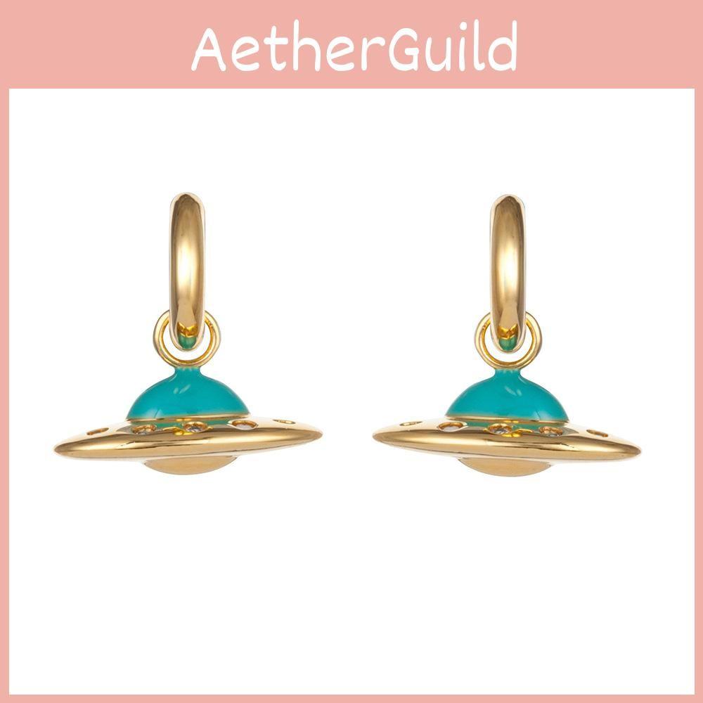 Heart Unique And Planet Alloy Earrings Fashionable Street Style Jewelry