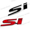 3D Chrome Metal SI Letter Logo Car Body Sticker Fender Side Emblem Rear Trunk Decor Decor For Honda Civic Accord Car Styling akf256