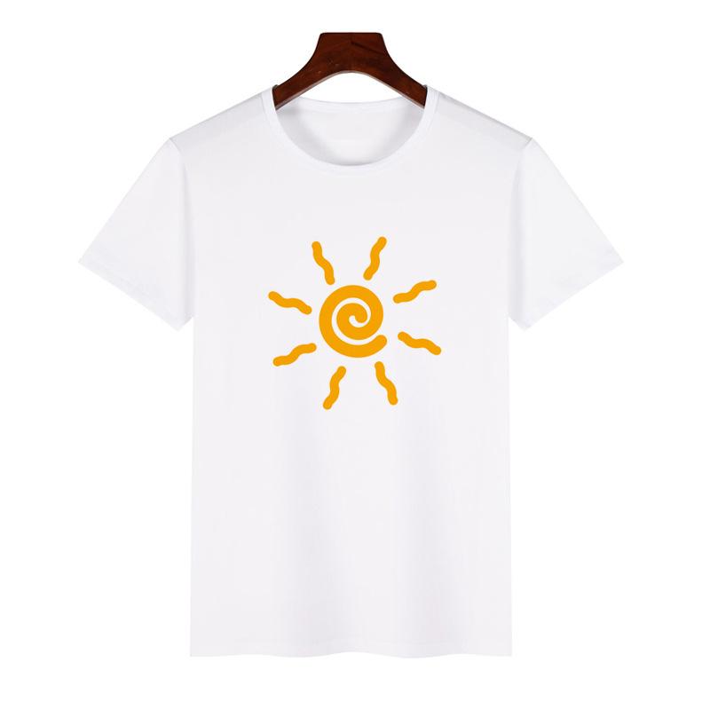 Trendy ShortSleeved Unisex Tshirt Sun Pattern Print Casual Polyester ParentChild Matching Summer Fashion Top for Boys Girls