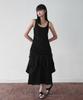 RUBATI Flare Shirred Layered Dress_Black