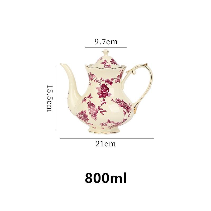 Hot Sale Ceramic Teapot European and American Pastoral Style Home Office Afternoon Tea Service Tea Pot Cafe Coffee Pot