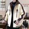 Men's Large Size Trendy Baseball Jacket - Casual, Handsome Outerwear for Spring, Autumn, Winter