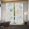 Set Of 2 Shell Conch Printed Curtains Pole Bag Christmas Decorations Home Room Curtain Made Polyester