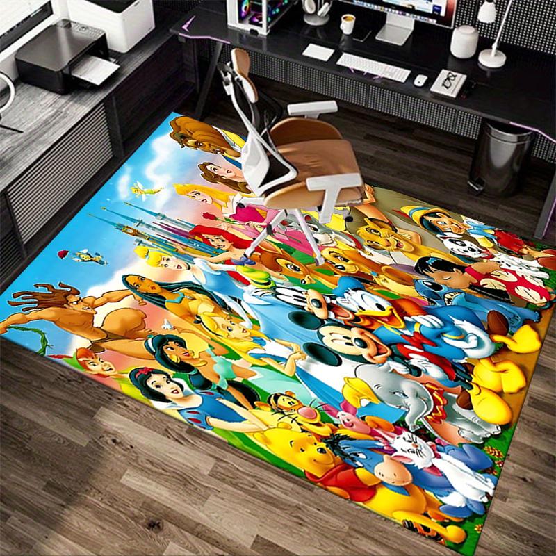 Classic Disney Characters Carpet For Playroom Bedroom Living Room Sofa Home Decor Kids Game Area Rug Nonslip Floor Mat