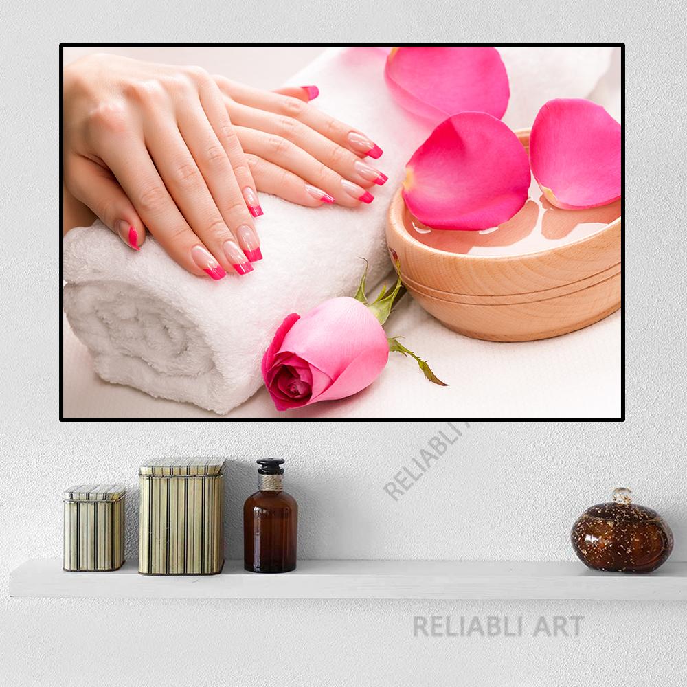 Modern Beauty Fashion Nail Art Beauty Salon Canvas Painting Unframed Posters And Print Wall Pictures For Living Room Decor