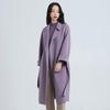 Fengxun Women's 100% Wool Double-Faced Long Coat