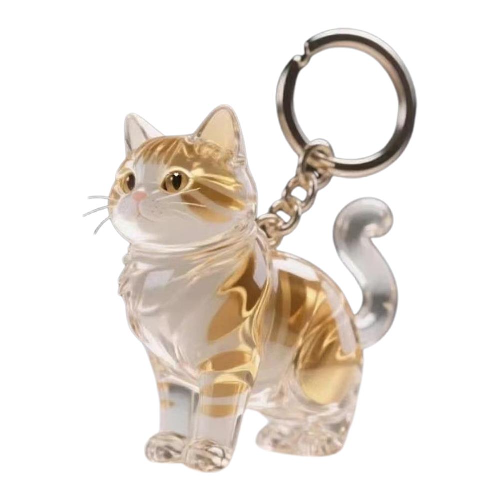 Cat Hair Storage Souvenir Keychain Bag Hanging Decoration Gift Cute Cat Hair Creative Transparent Hanging Ornament New