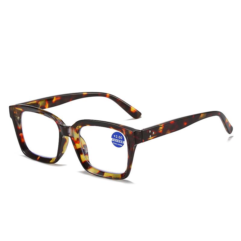 

Очки для чтения в большой оправе, анти-синяя, голубая пленка, очки высокой четкости для пресбиопии +4.00