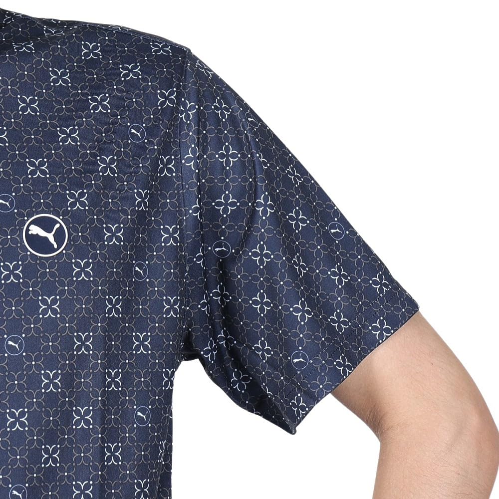 Golf Shirt GOLF Pure Monogram Deep Sky [PUMA] Polo/626275 Men's Navy/Slate
