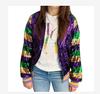 Festive 2023 Multicolor Sequin Gradient Zip Jacket