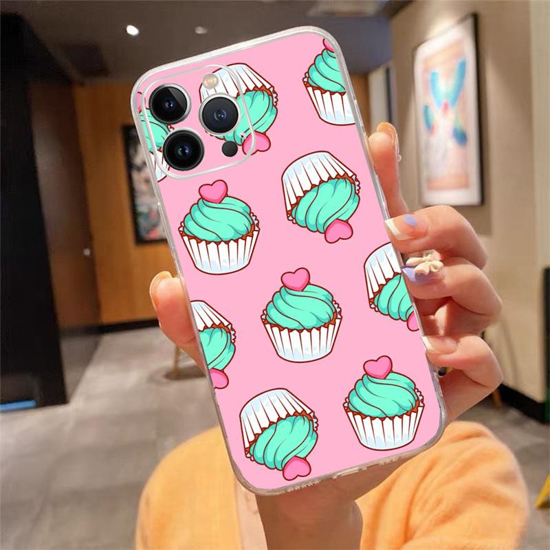 Phone Case For Iphone 17ProMax Air 16 15 14 13 Pro Max 15 16 Pro 15Plus Dessert Ice Cream Macarons Candy