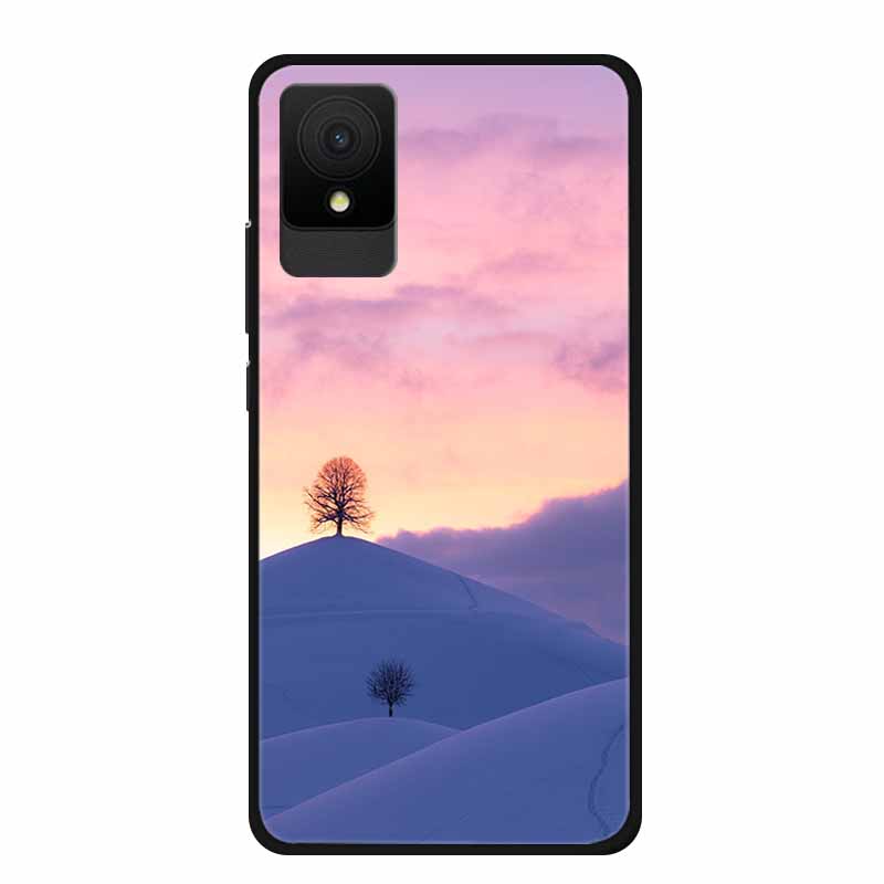 For TCL 501 Case Original Soft Silicone TPU Phone Cases Back Cover For TCL501 Scenery Shockproof Marble Painted Bumper Cute Etui